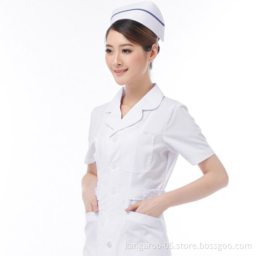 Wholesale Design Nurses Hospital Cotton White Dress Uniform Patterns